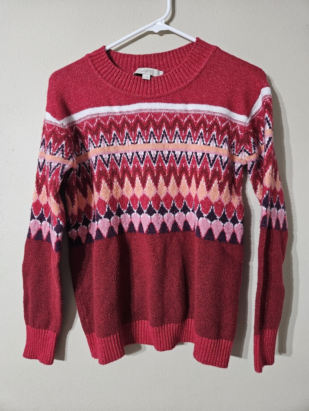 LOFT Red Sweater Small